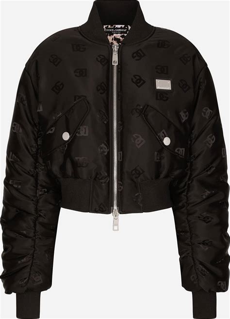 Technical jacquard bomber jacket with DG logo